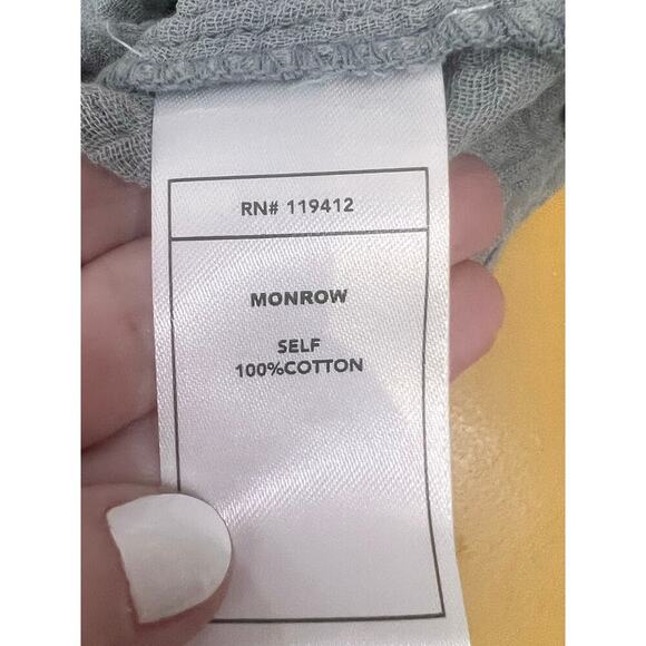 Monrow Cotton Ruffle Tank NEW Size Medium - Picture 8 of 10